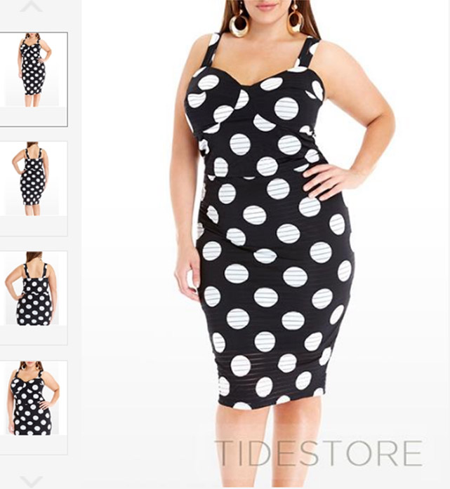 Stunning-Polka-Dots-Plus-Size-Sexy-Dress